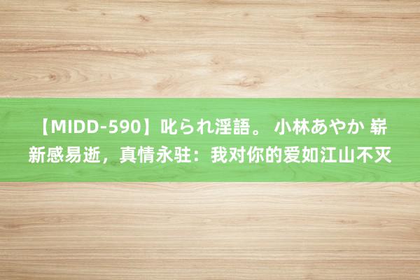 【MIDD-590】叱られ淫語。 小林あやか 崭新感易逝，真情永驻：我对你的爱如江山不灭