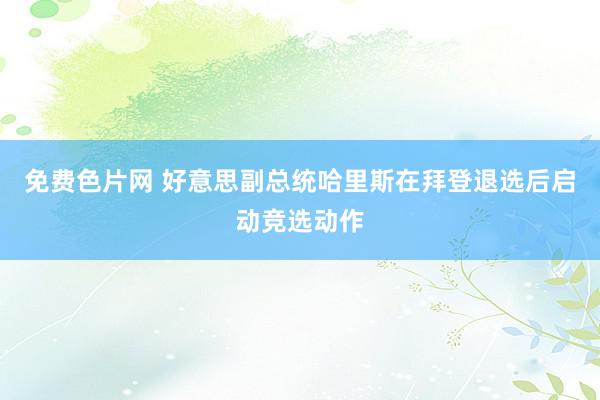 免费色片网 好意思副总统哈里斯在拜登退选后启动竞选动作