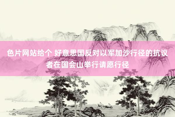 色片网站给个 好意思国反对以军加沙行径的抗议者在国会山举行请愿行径