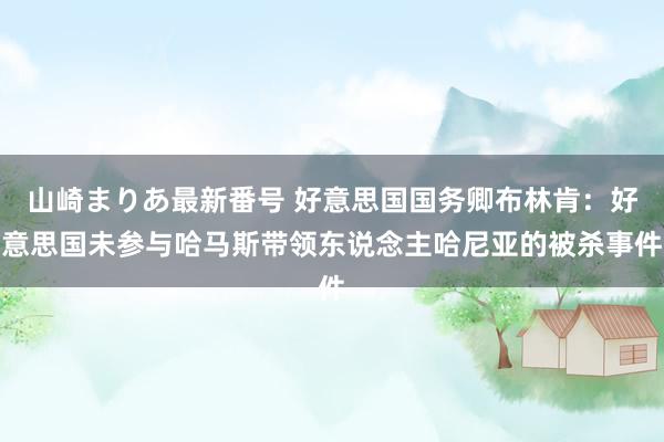 山崎まりあ最新番号 好意思国国务卿布林肯：好意思国未参与哈马斯带领东说念主哈尼亚的被杀事件