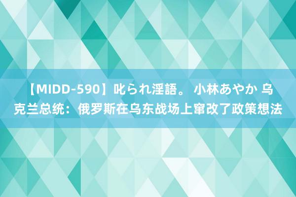 【MIDD-590】叱られ淫語。 小林あやか 乌克兰总统：俄罗斯在乌东战场上窜改了政策想法