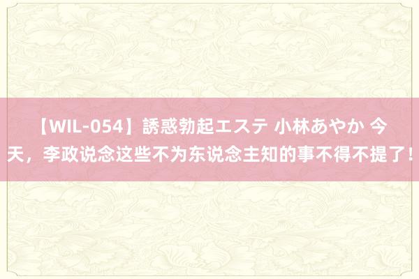 【WIL-054】誘惑勃起エステ 小林あやか 今天，李政说念这些不为东说念主知的事不得不提了！