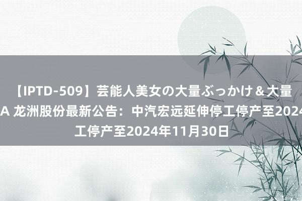 【IPTD-509】芸能人美女の大量ぶっかけ＆大量ごっくん AYA 龙洲股份最新公告：中汽宏远延伸停工停产至2024年11月30日