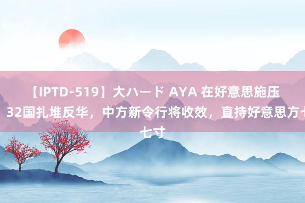 【IPTD-519】大ハード AYA 在好意思施压下，32国扎堆反华，中方新令行将收效，直持好意思方七寸